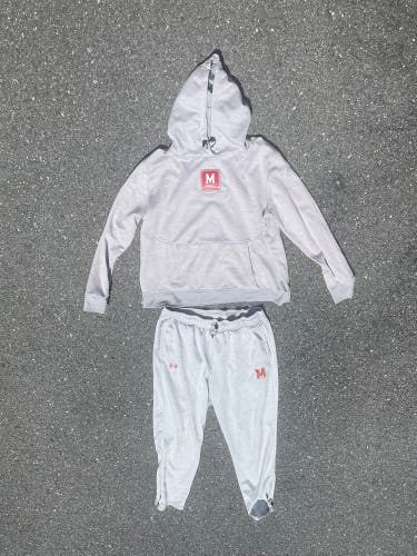 Gray Used Large Under Armour Sweat Suit