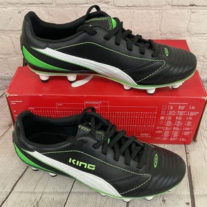 Puma 102205 01 King Finale i FG Women's Soccer Cleats Black White Green US 6.5