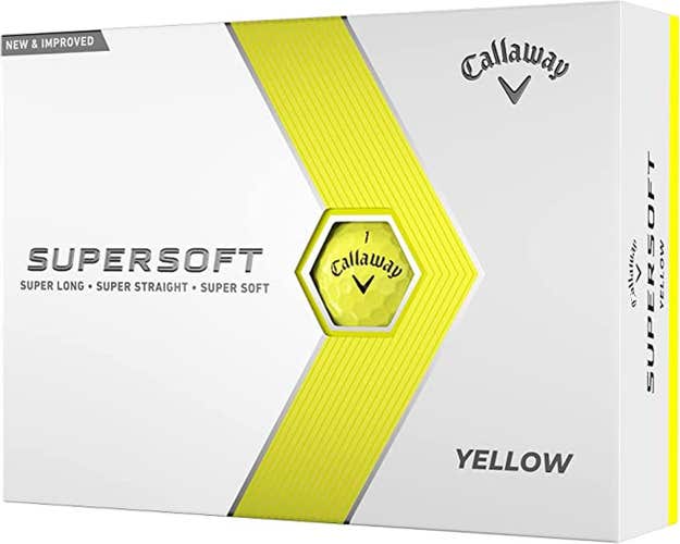 Callaway Supersoft 2023 Golf Balls (Yellow, 12pk) Super Long NEW & IMPROVED