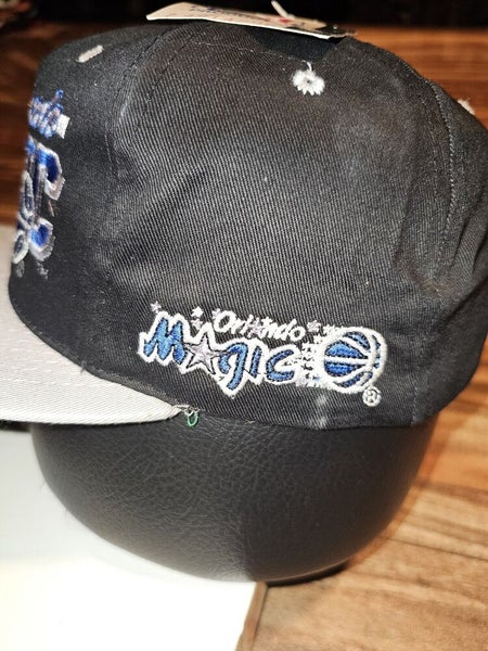 NEW Vintage Orlando Magic NBA Sports AJD Black Hat Cap Vtg Snapback