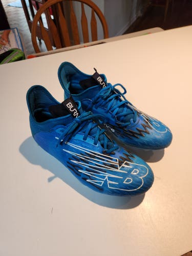 Blue Used Size 8.5 (Women's 9.5) Adult Men's New Balance Mid Top Burn X3 Molded Cleats