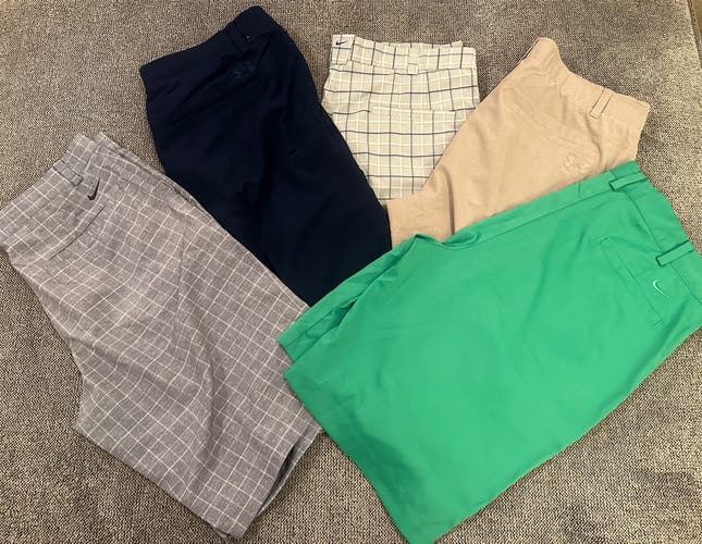 Nike Golf and Under Armour Men’s Shorts Bundle. 5 Pair