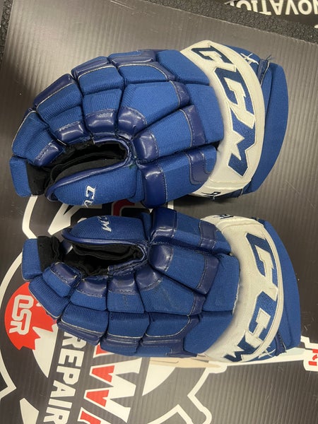 John Tavares Game Used Gloves 14” CCM HG55 Toronto Maple Leafs