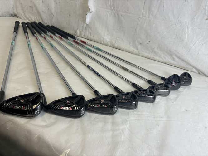 Used Adams Xtd Black 4i-sw Stiff Flex Steel Shaft Golf Iron Set Irons
