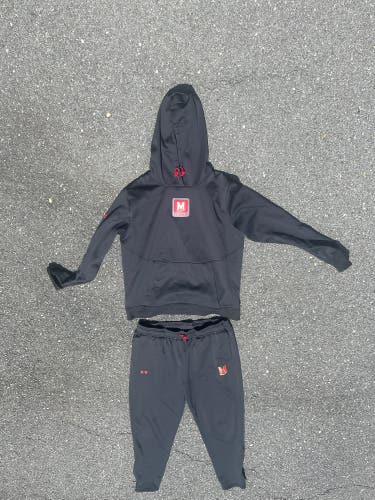 Black Used Large Under Armour Sweat Suit