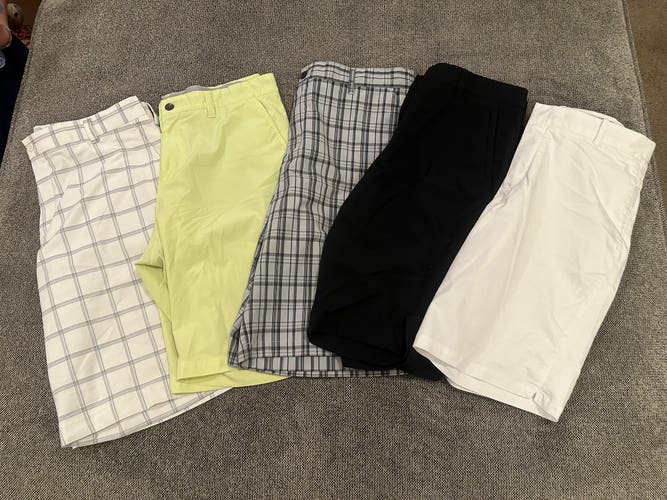 Golf Shorts Bundle, Nike Golf, Adidas, Nike. 5 Pairs