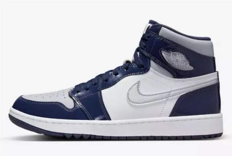 Nike Air Jordan 1 High G Patent Midnight Navy White DQ0660-100 sz 12 Men (no Lid