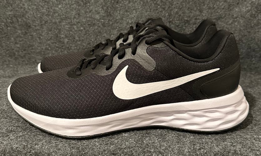 Men’s Nike Revolution 6 Running Shoes NN Black White DD8475-003  Size 12 WIDE
