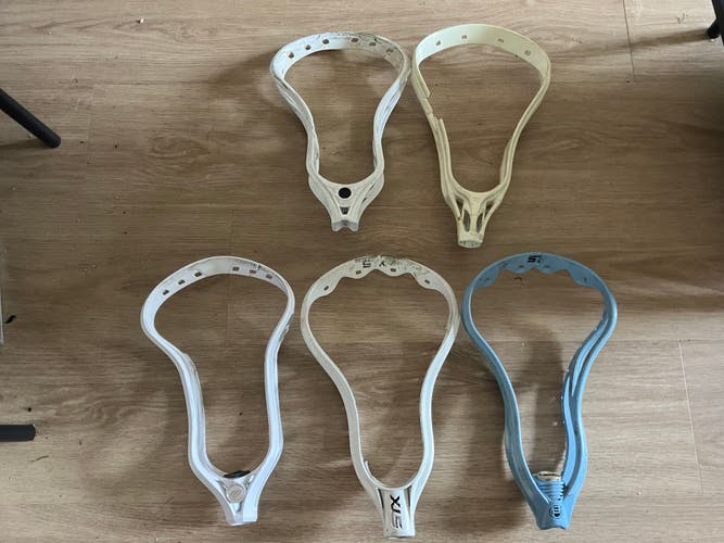 Five Cracked Lacrosse Heads