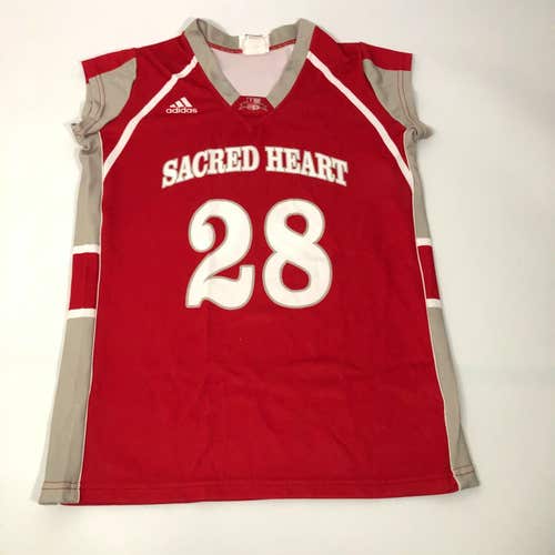 Sacred Heart Pioneers Womens Jersey Medium Red Adidas Basketball #28 Sleeveless