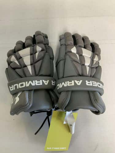 Used Under Armour Grey Sm Junior Lacrosse Gloves