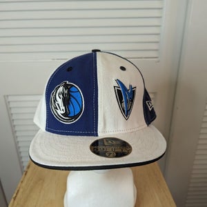 Vintage Dallas Mavericks Double Whammy New Era 59fifty 7 1/2 MUSA NBA