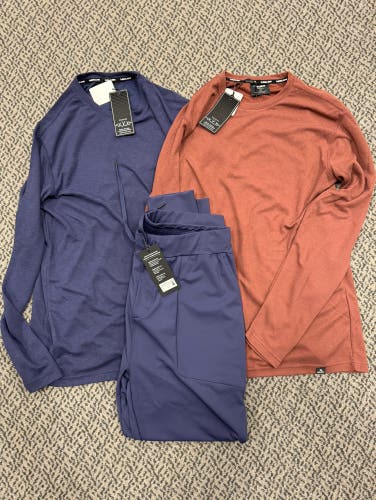 3-Pack Bauer Senior Large clothing (2- Merino L/S, 1-Bauer WarmthKnit pant)