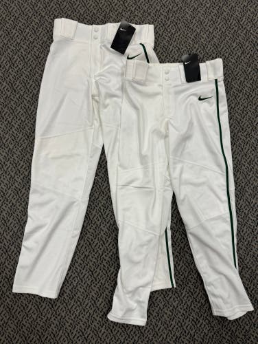 2-Pack Nike youth white w/forest green braid (1-large, 1-XL)
