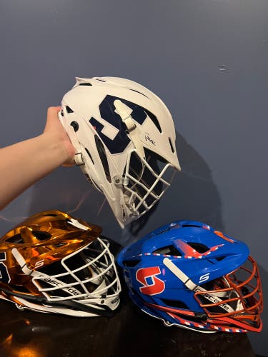Syracuse lacrosse helmet bundle (2 cascade S’s & a STX Rival)