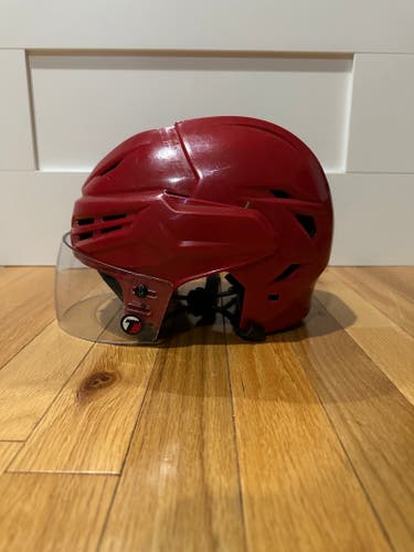 Used Medium Bauer Re-Akt 95 Helmet + Tron Visor