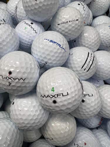 36 Assorted White Max Fli Near Mint AAAA Used Golf Balls