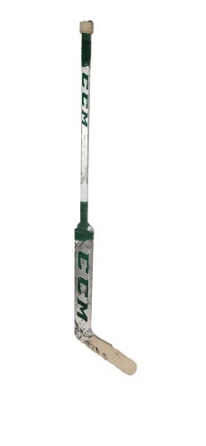 Used Senior CCM Premier pro Regular Goalie Stick 25.5" Paddle Pro Stock VERMONT GREEN