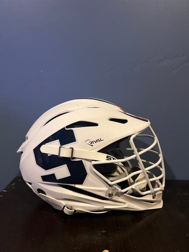 White Syracuse university 2021 STX rival field lacrosse helmet