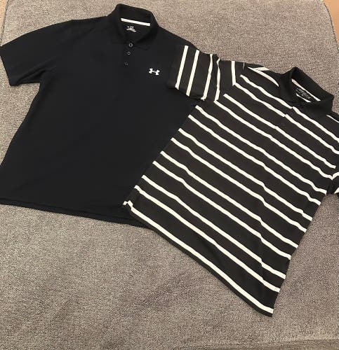 Nike Golf and Under Armor polo shirt bundle. Medium