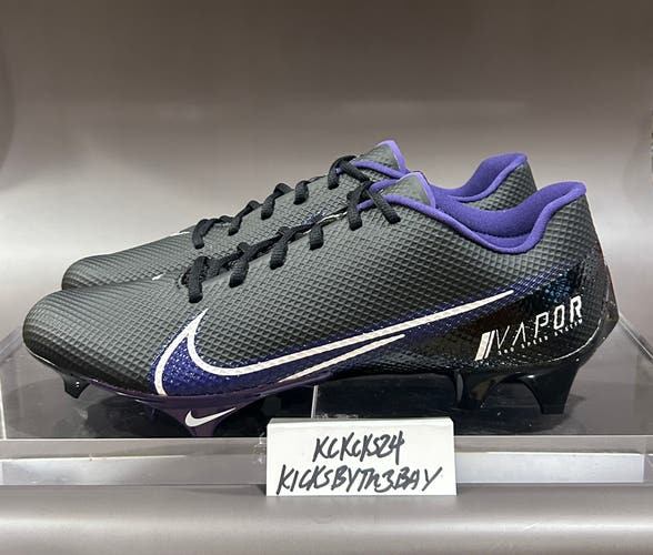 Nike Vapor Edge Speed 360 Football Cleats Black Purple Size 11.5 Mens CV6349-001