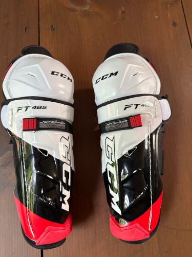 CCM Jetspeed FT 485 Hockey Shins, Junior Size 11”/28cm