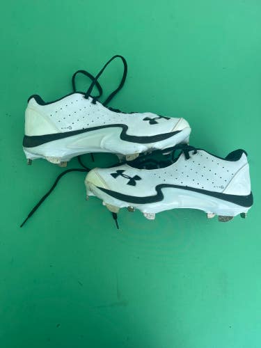 White Like New Women's Size 7.5 Under Armour MPZ Softball Cleats