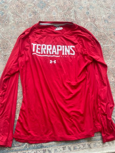 Red New Women's Maryland lacrosse Under Armour Shirt