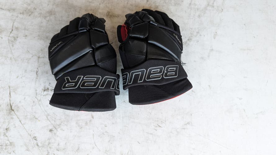 Bauer X Hockey Gloves 12" - Used - Black With Red Palms
