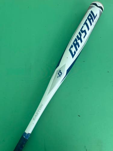 White Used 2022 Easton Crystal Bat (-13) Alloy 17 oz 30"