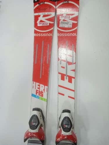 Used Rossignol Hero 3 125 Cm Boys' Downhill Ski Combo
