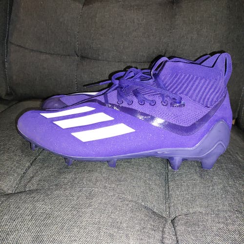 adidas Adizero Primeknit Football Cleats Purple White Mens Size 12 GY5383 RARE