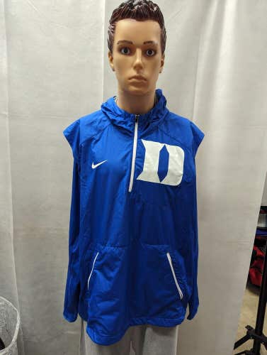 Duke Blue Devils Nike 1/4 Zip Hooded Jacket XXL 2XL NCAA