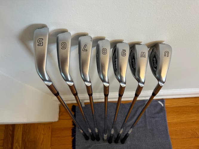 Used Men's Ping G425 Right Handed Iron Set Stiff Flex 7 Pieces Steel Shaft