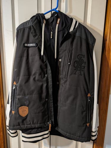 Large Saga puff/poly jacket and vest