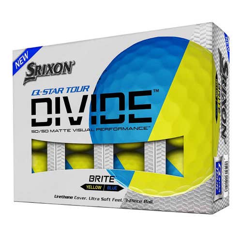Srixon Q-Star Tour Divide Golf Balls (Brite Yellow/Blue, 36pk) 3dz 2021 NEW Buy