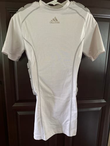 Padded Adidas Football White Shirt Adult Medium