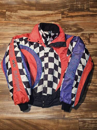 Vintage Polaris Racing Snowmobile INDY Thermoloft Vtg Winter Jacket Size L/XL