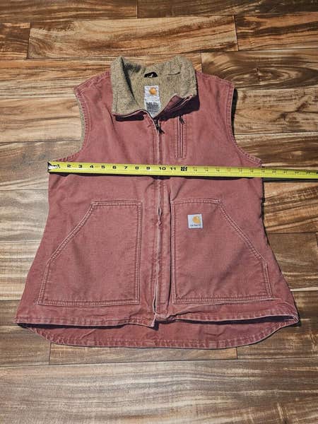 Vintage Carhartt Women's Sherpa Lined Vest WV001 VRS RARE Rust