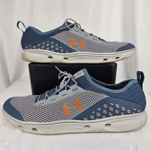 Under Armour Mens Kilchis 1268873-035 Gray Blue Casual Shoes Sneakers Size 14