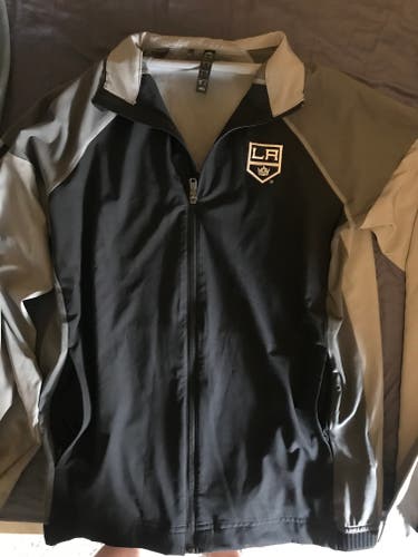 LA Kings Black Gray Adult Men's New Small Track jacket