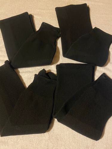 Ice Hockey Socks 4 Pairs Knit Adult 28” Black