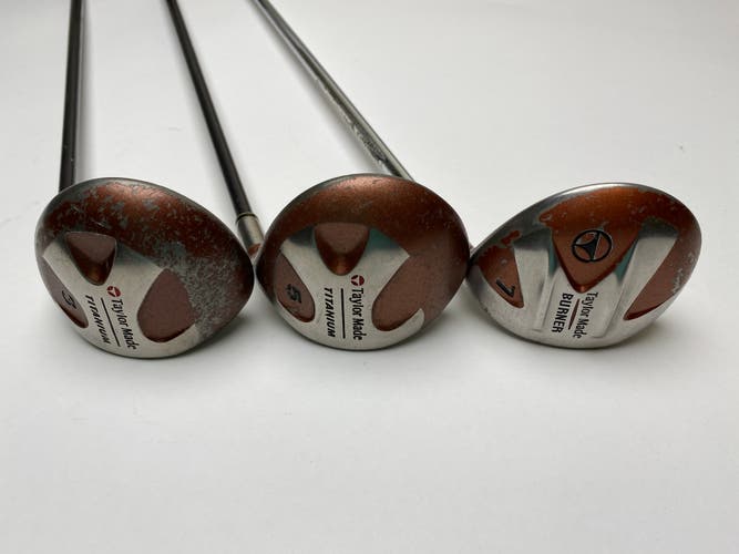 Taylormade Ti Bubble Wood Set 3 5 7 | 15* 18* 21* Bubble R-80 Plus Regular RH