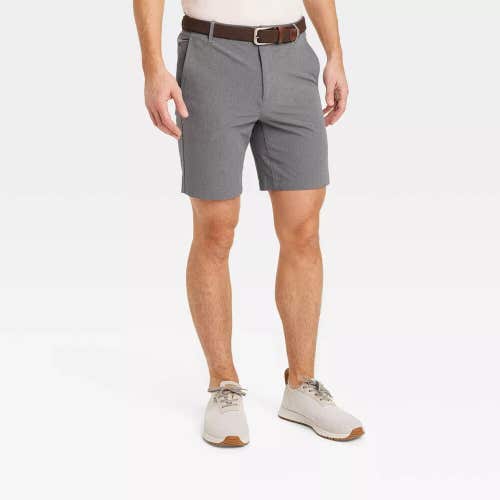 NWT All In Motion Men's 8" Golf Shorts Gray Size 38