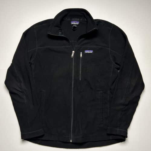 Patagonia Mirco D Full Zip Fleece Jacket Sweater Black Lightweight Men's Sz M