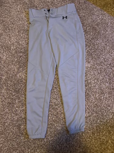 Under Armour Grey Baseball Pants--Cuffed/ Adult Small