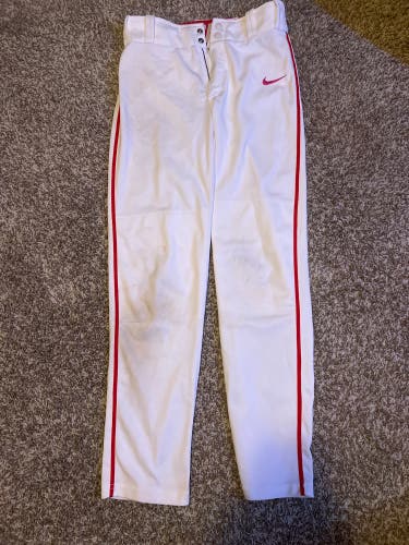YOUTH Nike baseball Pants with Red Stripe/ size XL