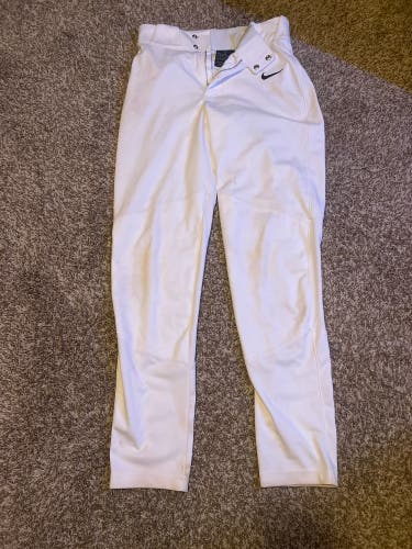 Nike Baseball Pants--White/ Adult Small