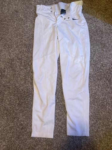 Nike Baseball Pants--White/ Adult Small