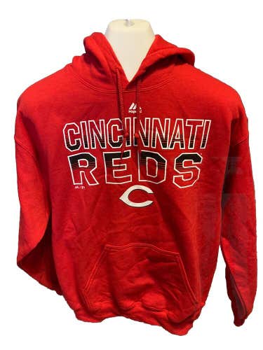 NWT Majestic Cincinnati Reds Men's Hoodie Red Size Medium